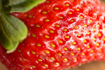 Red strawberry macro