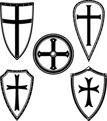 Crusader Shield Isolated Set