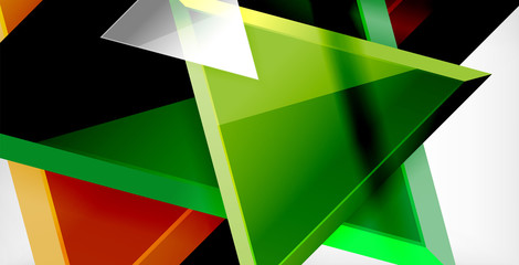 Dynamic triangle composition abstract background