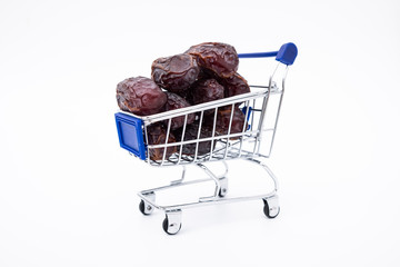 Dates stocks or date fruits price, exchange, shopping concept photo.