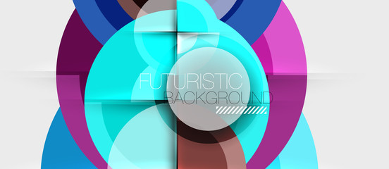 Obraz premium Geometryczny wzór streszczenie tło - koła