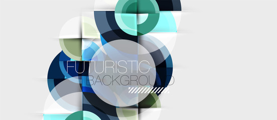 Fototapeta premium Geometric design abstract background - circles