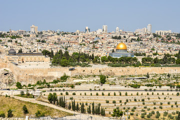 Panoramic view of Jerusalem, Israel. 