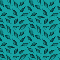 pattern blue background leaves nature Wallpaper art design creativity