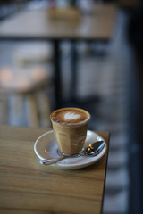 coffee latte art in coffee shop