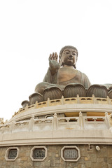 Obraz premium Big buddha isolated on white