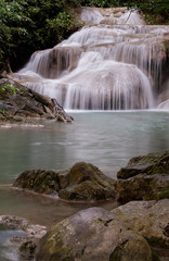 Obraz premium Erawan waterfall, Kanchanaburi, Thailand