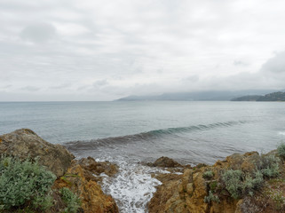 Provence-Var-côte-d'Azur. Sentier littoral de la plage de Gigaro au cap Lardier