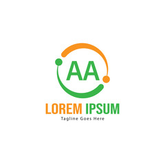 AA Letter Logo Design. Creative Modern AA Letters Icon Illustration