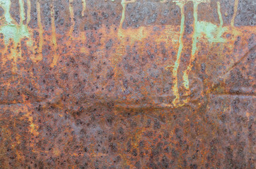 Texture of old rusty metal sheet