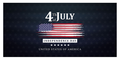 4th of july independence day background, united states flag, posters, modern design vector illustration - obrazy, fototapety, plakaty
