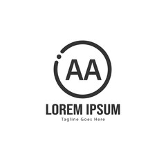 AA Letter Logo Design. Creative Modern AA Letters Icon Illustration