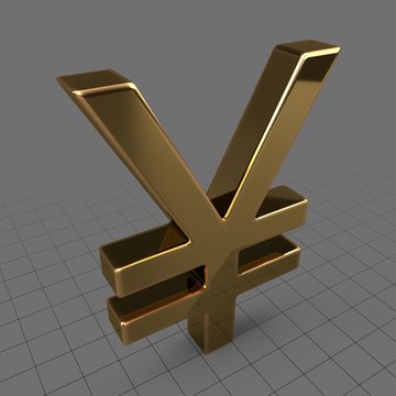 Gold Yuan symbol