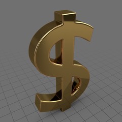 Gold dollar symbol