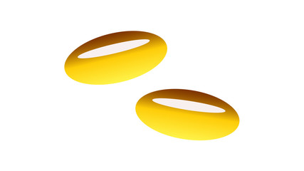 Fish oil pills vector illustration