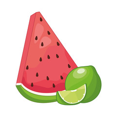 Fresh and delicious tropical fruits