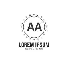 AA Letter Logo Design. Creative Modern AA Letters Icon Illustration