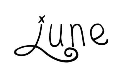 Typography for Hello June use as poster, card, flyer, banner, T shirt or Calendar 