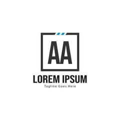 AA Letter Logo Design. Creative Modern AA Letters Icon Illustration