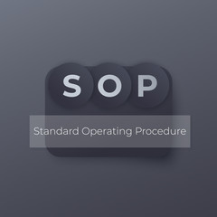 SOP Standard Operating Procedure, vector concept
