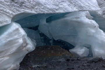 beautiful pastoruri glacier in the andes in peru