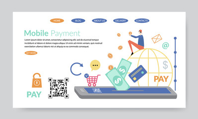 Mobile Payment, creative website template