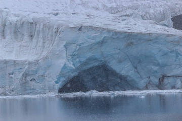 beautiful pastoruri glacier in the andes in peru
