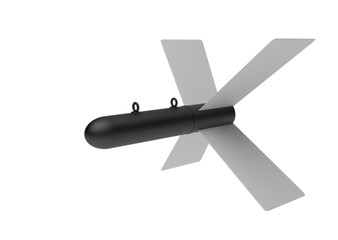 Obraz premium Aerial Bomb on white background. 3d illustration