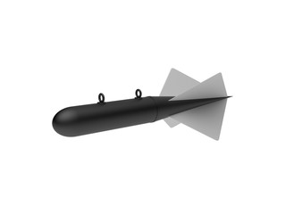 Aerial Bomb on white background. 3d illustration