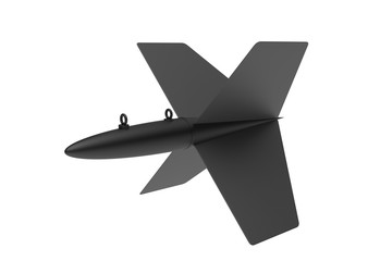 Aerial Bomb on white background. 3d illustration