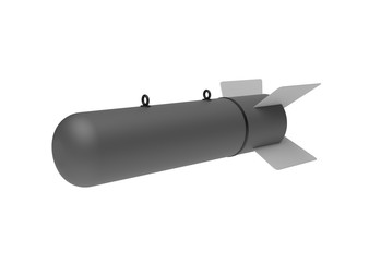 Aerial Bomb on white background. 3d illustration