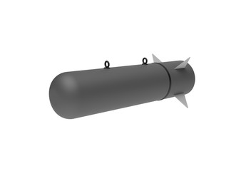 Aerial Bomb on white background. 3d illustration