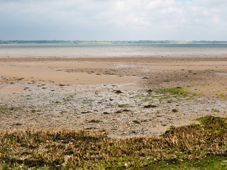 Beautiful harbour landscape scene outside summer bar coast