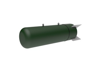 Aerial Bomb on white background. 3d illustration