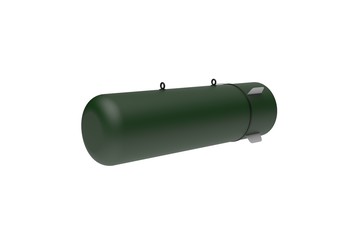 Aerial Bomb on white background. 3d illustration