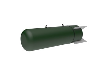 Aerial Bomb on white background. 3d illustration