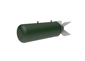 Aerial Bomb on white background. 3d illustration