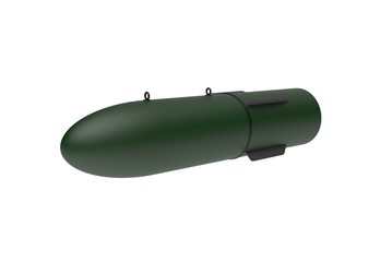 Aerial Bomb on white background. 3d illustration