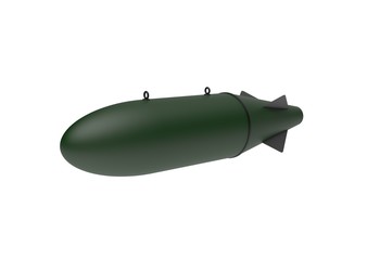 Aerial Bomb on white background. 3d illustration