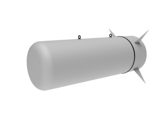 Aerial Bomb on white background. 3d illustration
