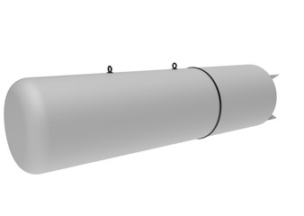 Aerial Bomb on white background. 3d illustration