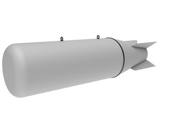 Aerial Bomb on white background. 3d illustration