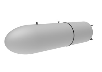 Aerial Bomb on white background. 3d illustration