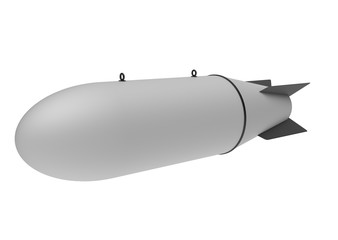 Aerial Bomb on white background. 3d illustration