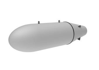 Aerial Bomb on white background. 3d illustration