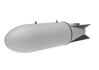Aerial Bomb on white background. 3d illustration