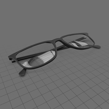 Modern folded eyeglasses
