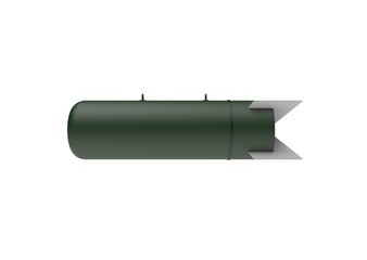 Aerial Bomb on white background. 3d illustration