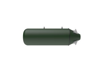 Aerial Bomb on white background. 3d illustration