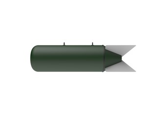 Aerial Bomb on white background. 3d illustration